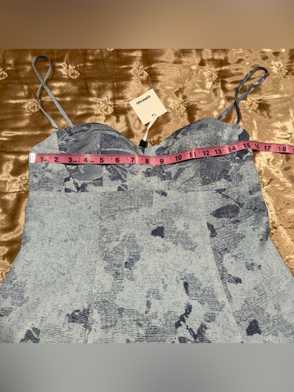 SIMKHAI Rudie Bustier Maxi Dress in Sky Floral - Picture 7 of 8
